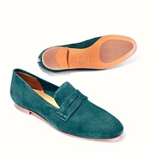 New Margaux The Penny Loafer Women’s 8.5 B Emerald Suede